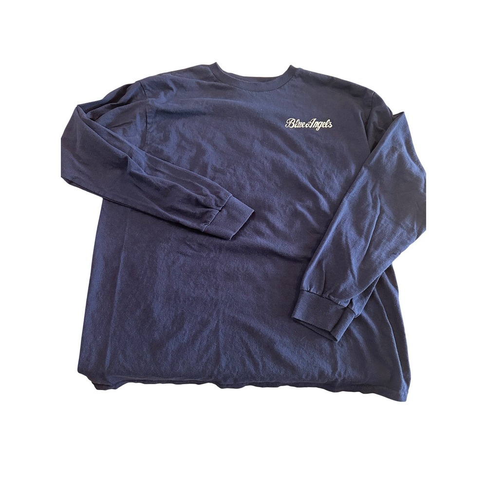 Gildan Blue Angels US Navy Long Sleeve Graphic T-Shirt Mens‎ Large Navy Blue